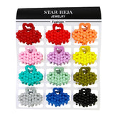 Unique Design Hair Claw Clips - 12 Pcs (C131)